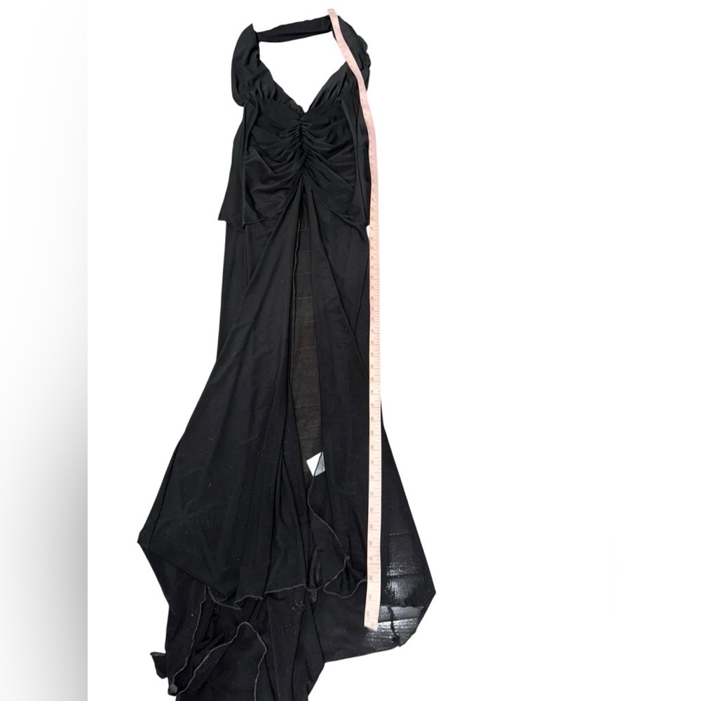 Kim Shui Mesh Maxi Halter Dress in Black Small - Picture 6 of 8